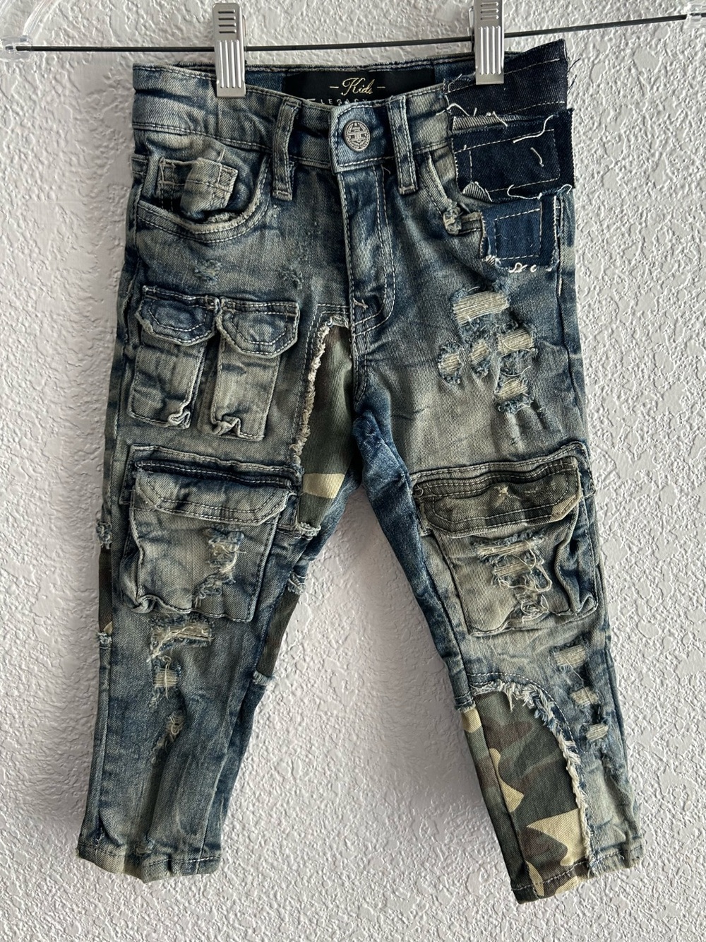Jordan Craig Legacy Edition Boys Size 3 Distressed Camo Cargo Jeans